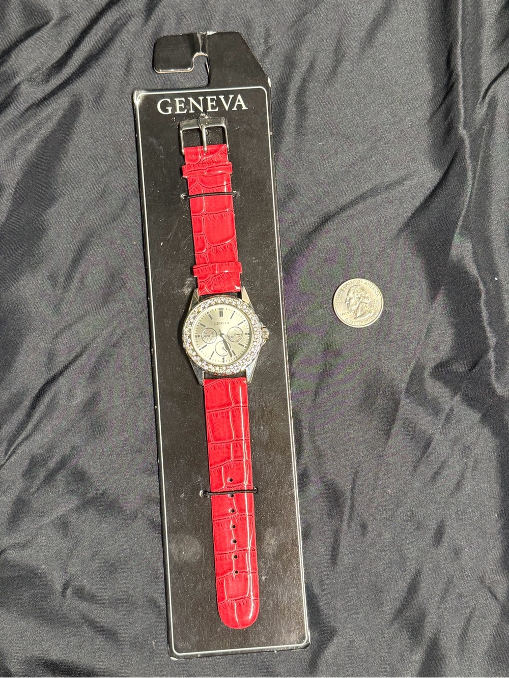 Geneva White Retail Watch Tag with Price Sticker